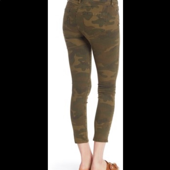 Blank NYC Reade Crop ankle green camo skinny jeans - Picture 5 of 8